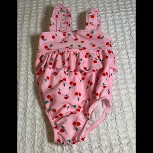 Brand new Infant size 6/9 months cherry swimsuit